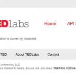 TED API registration is closed